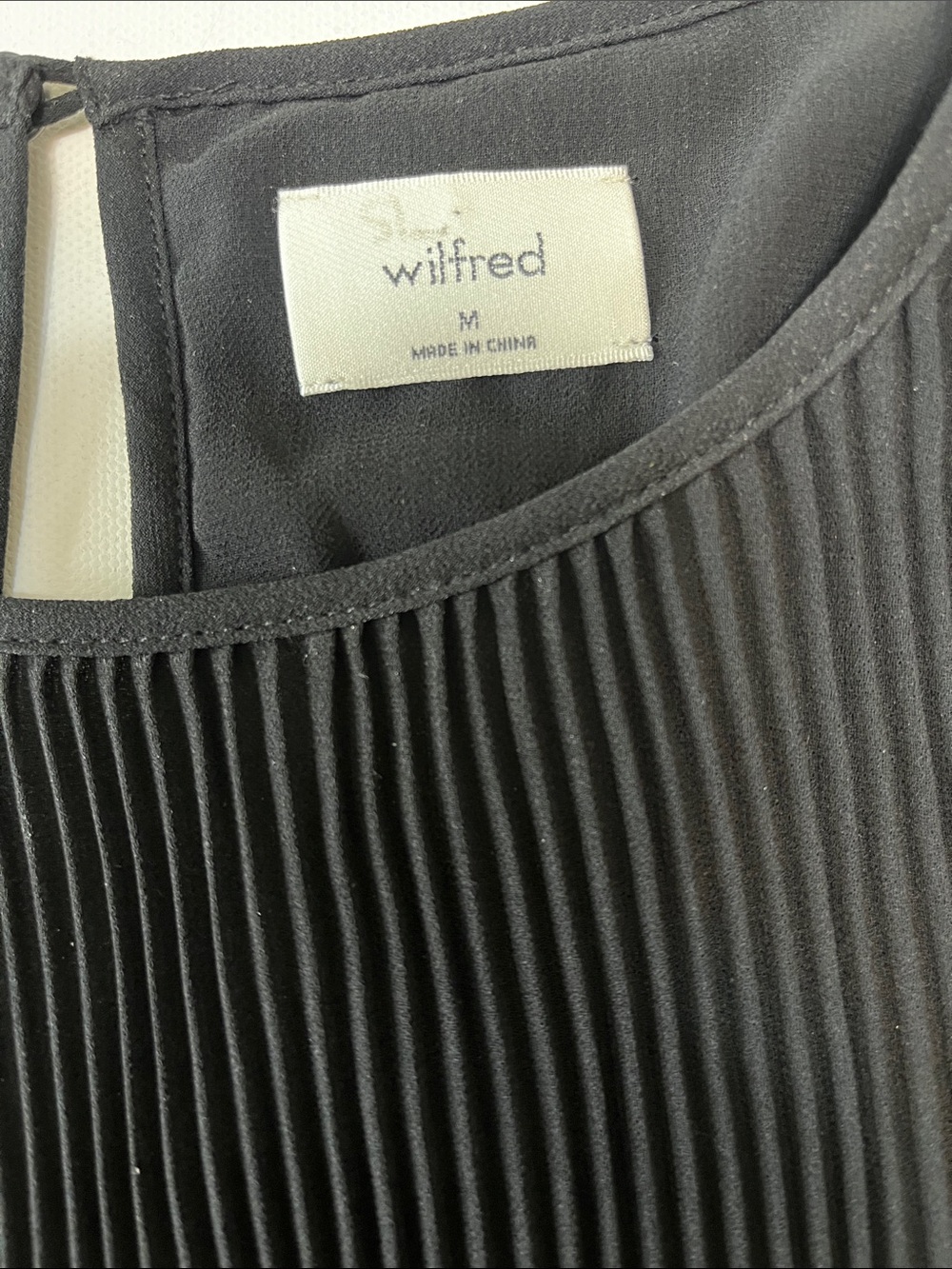 Wilfred Black Pleated Long Sleeve Blouse - Picture 3 of 7